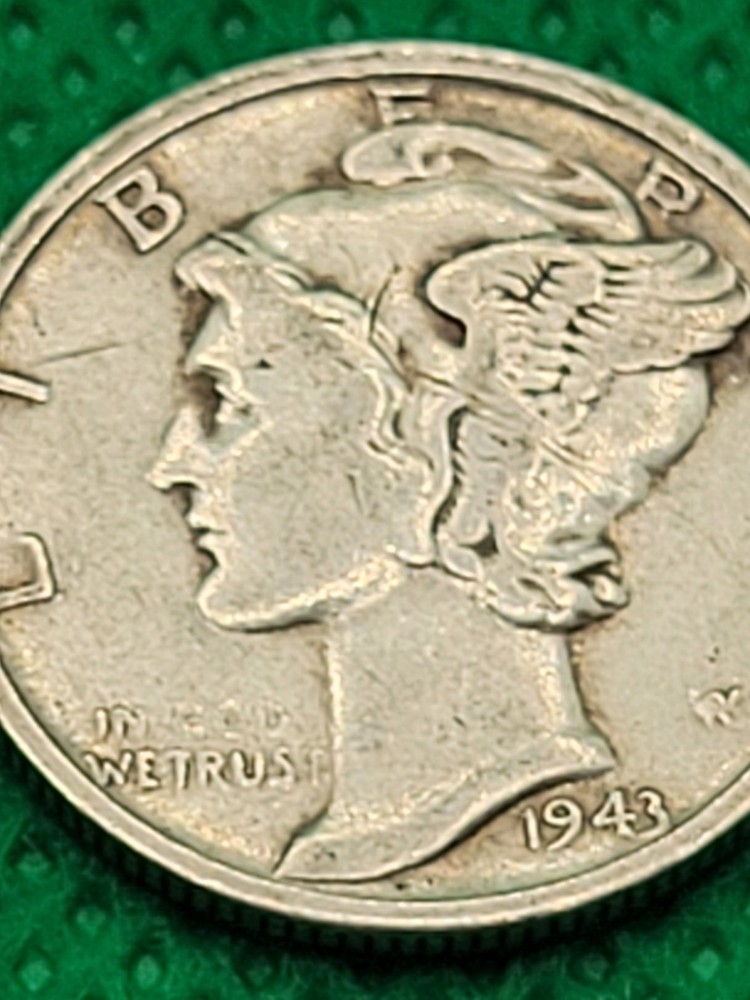 1943 Dime With Error "In Cod We Trust"