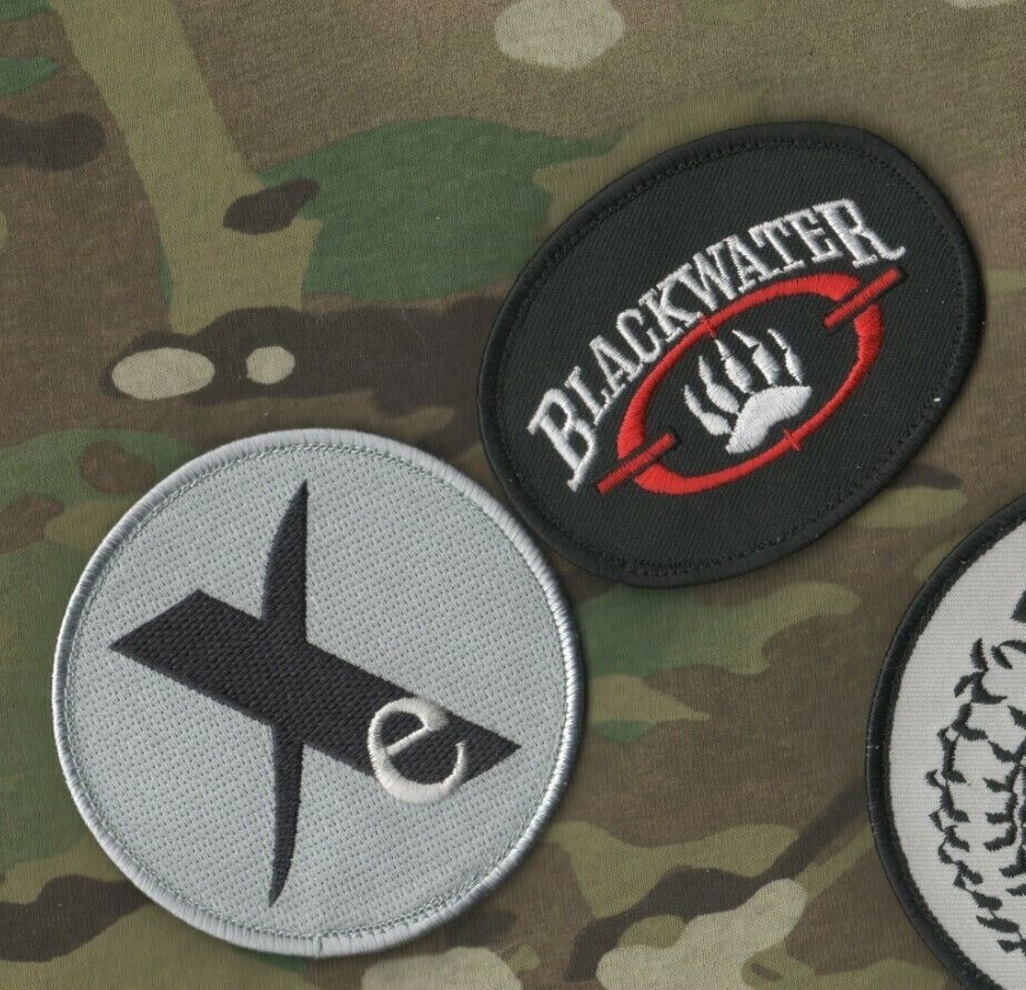 PRIVATE MILITARY CONTRACTOR PMC DIPLOMATIC SECURITY burdock 2-PATCH: Xe AVIATION