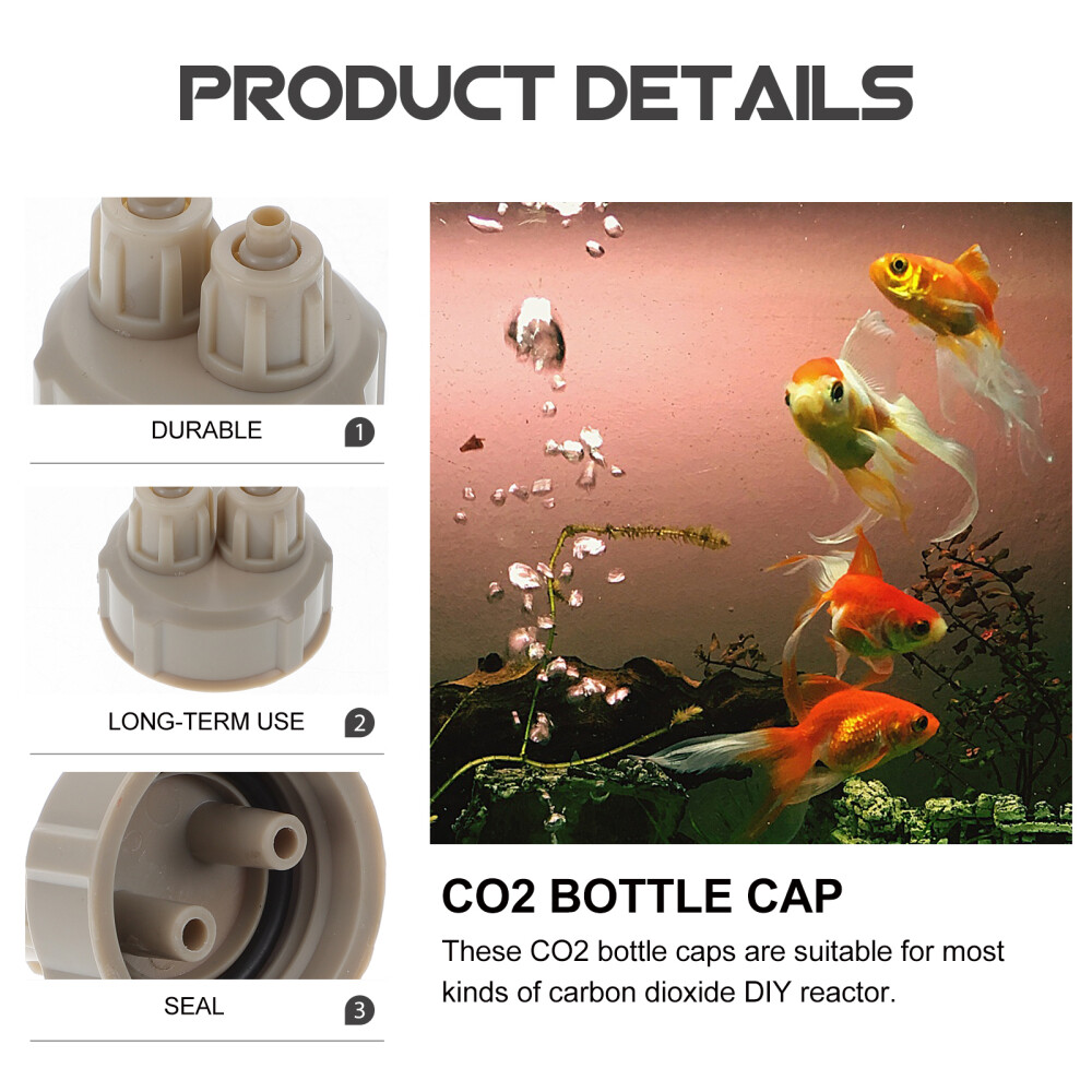 6PCS Carbon Dioxide Reactor CO2 Diffuser Caps Aquarium Plants System Accessories