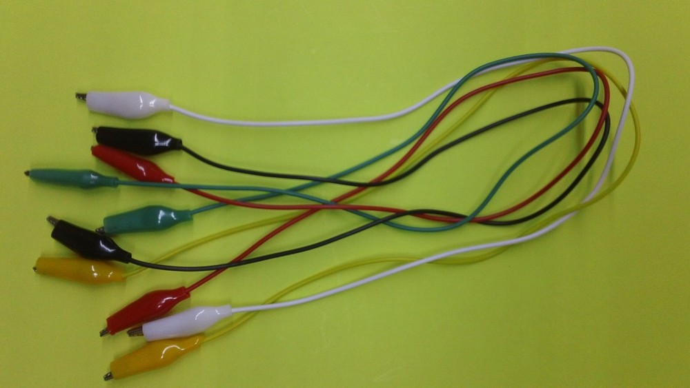 5 X - 18" DOUBLE end Crocodile Clips Cable Alligator Clips testing wire probe