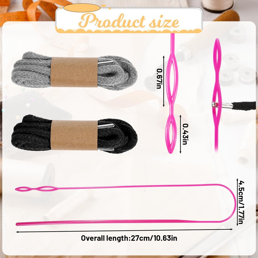 4 Pcs Drawstring Cords Universal Replacement Drawstring for Sweatpants 53 Inch R