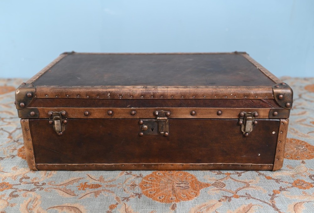 Leather Case Luggage Trunk Coffee Table Box Interior