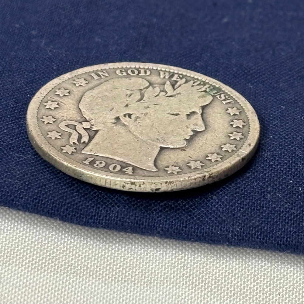 1904 Barber Half Dollar 50C 90% Silver