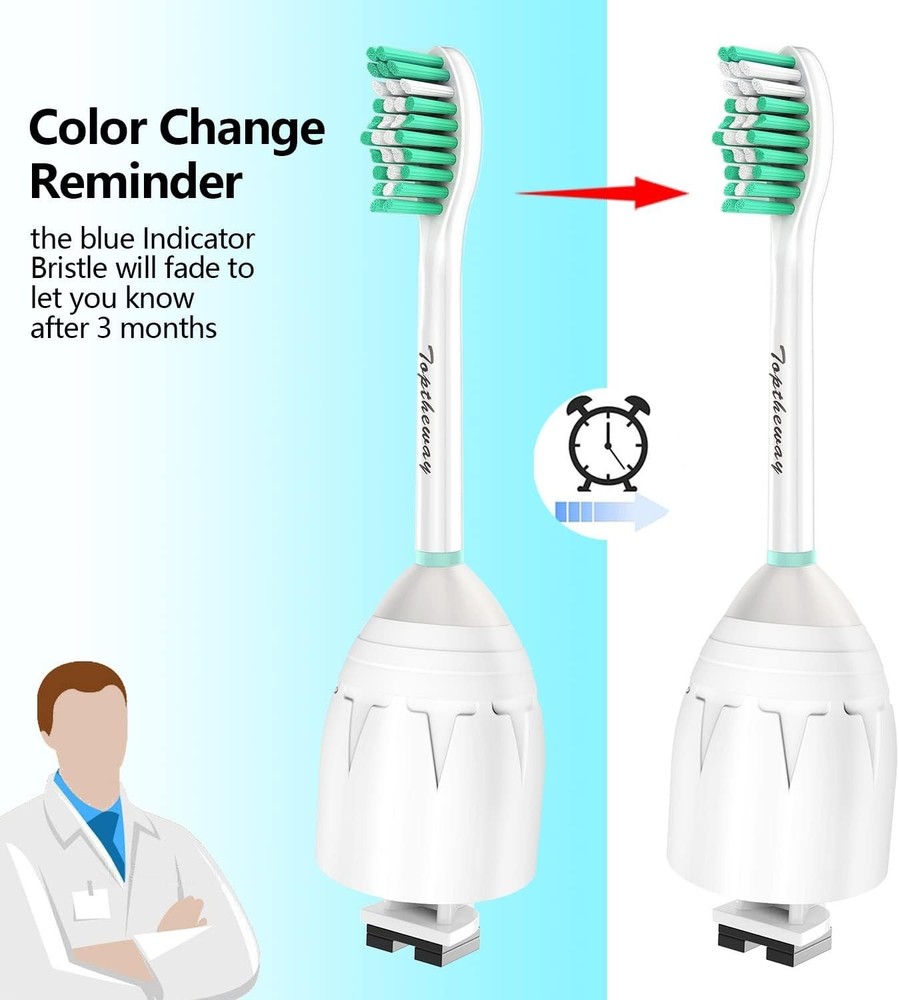 6 Pack Toothbrush Replacement Heads for Philips Sonicare E-Series,