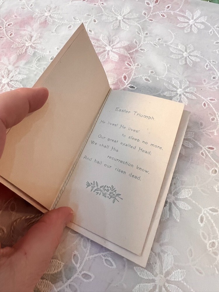 Antique Easter Card 1900s Used Tassel