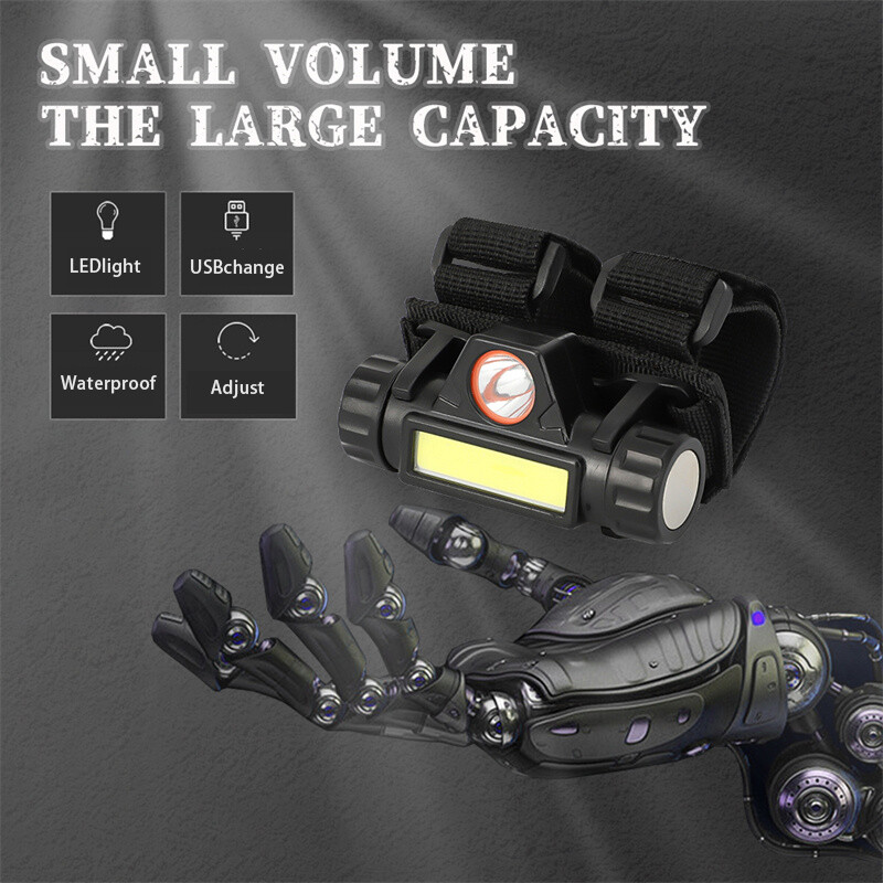 Portable Super bright Headlight Flashlight Torch Light Head Lamp USB charging