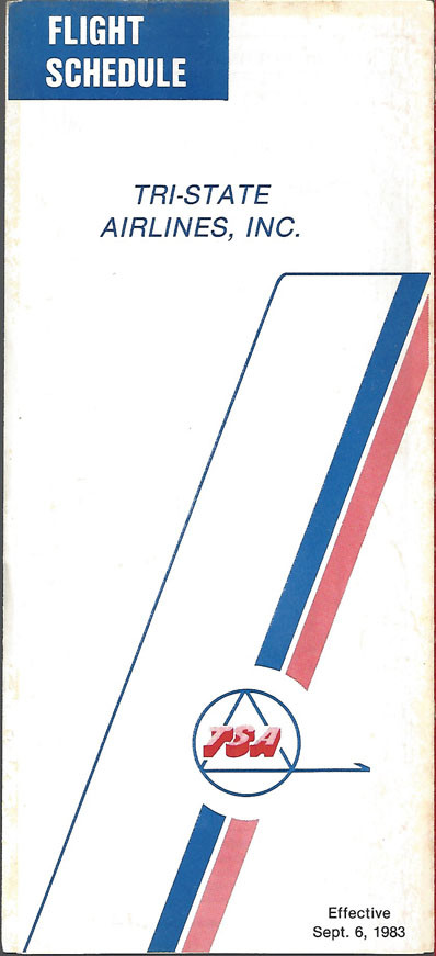 Tri-State Airlines system timetable 9/6/83 [7071] Buy 4+ save 25%