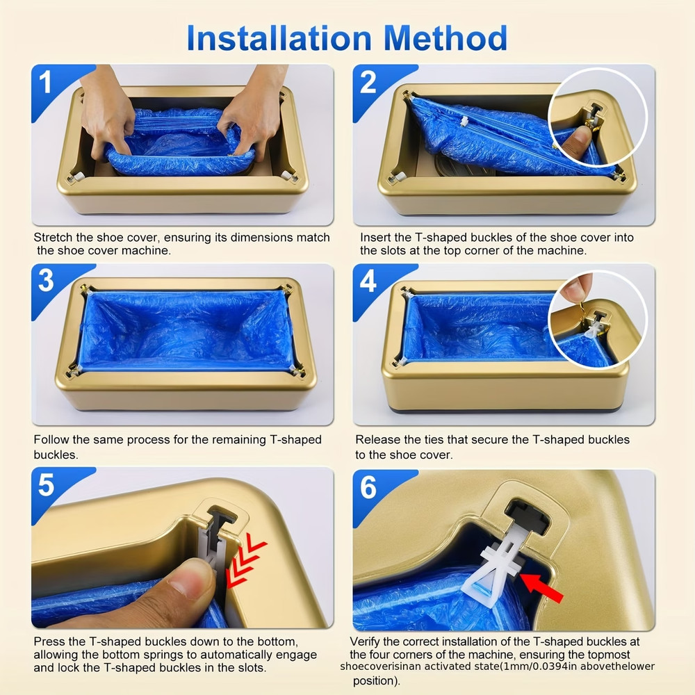 Automatic Shoe Cover Dispenser Machine with 100pcs Disposable PE Covers