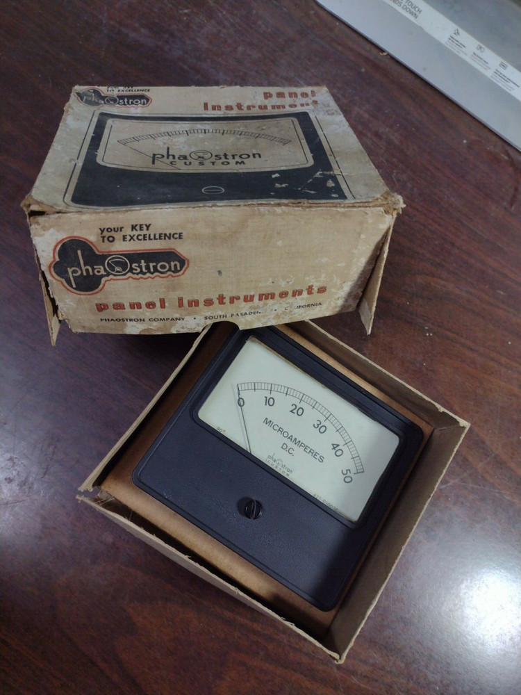PHAOSTRON 427-03003C DC MICROAMMETER 0 - 50 NEW IN BOX SURPLUS