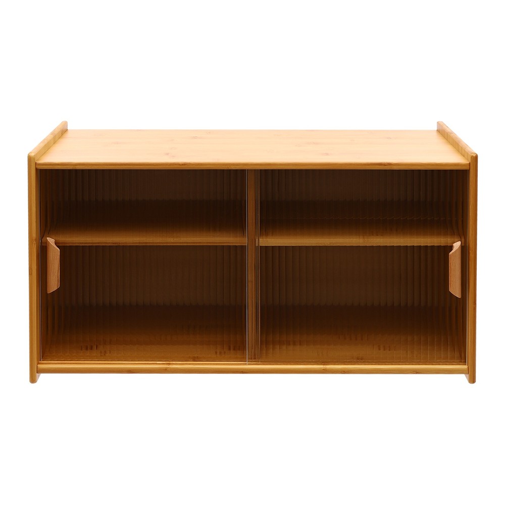 Kitchen Pantry Cabinet with Doors Wall Mounted, Countertop Cupboard 2-Tier