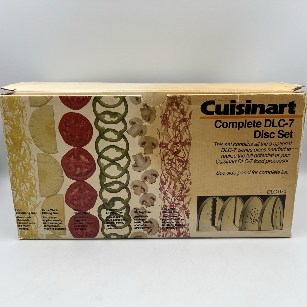 Cuisinart Food Processor DLC-7 Disc Set Cutting Discs Complete DLC-070