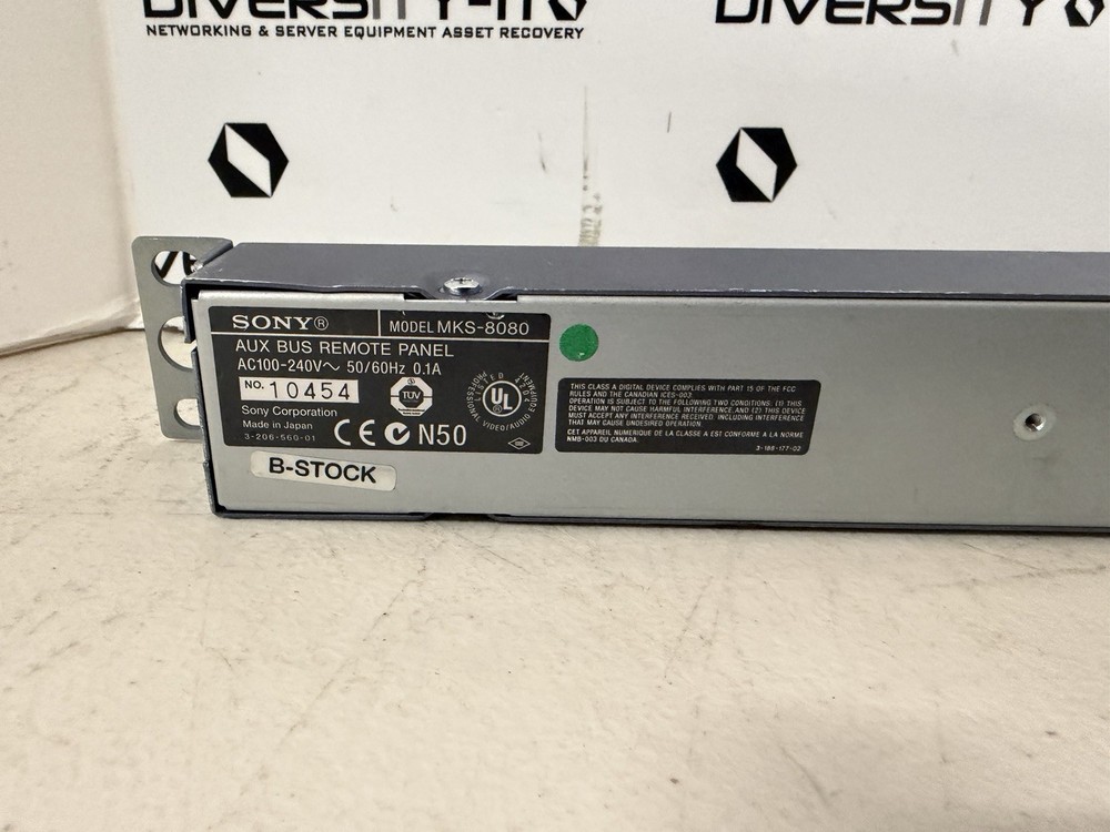 Sony MKS-8080 - AUX BUS Remote Panel - 19" Rack Mount