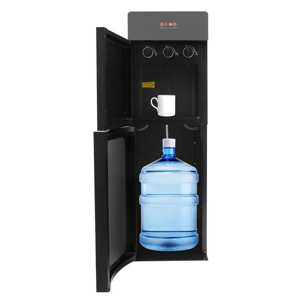 Bottom-Loading Water Dispenser with Hot and Room Temperature Options For Home