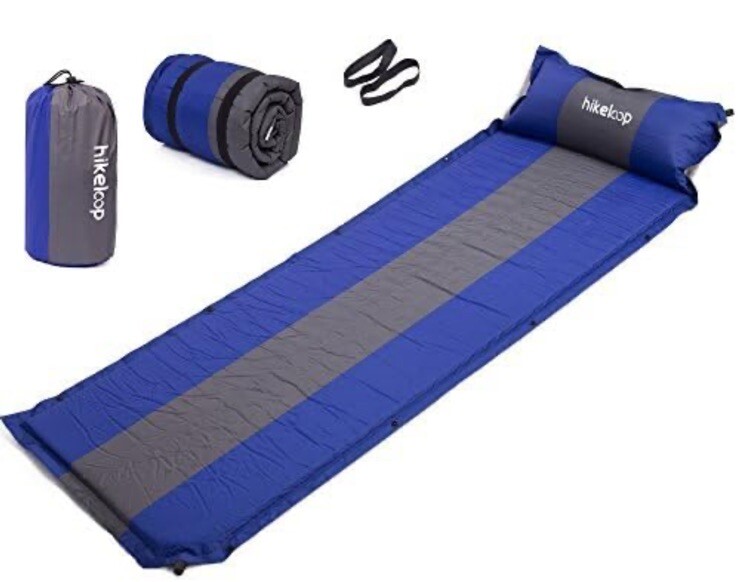 Hikeloop Inflatable Air Sleeping Pad with Built-in Pillow Compact & Comfortable