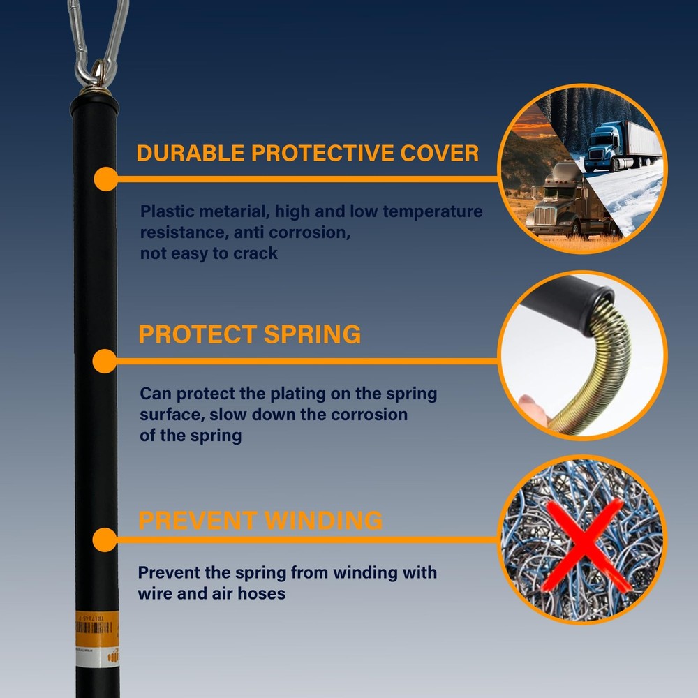 TORQUE 25" Single Tender Spring Kit Assembly Hanger Tracker Holder with Hose