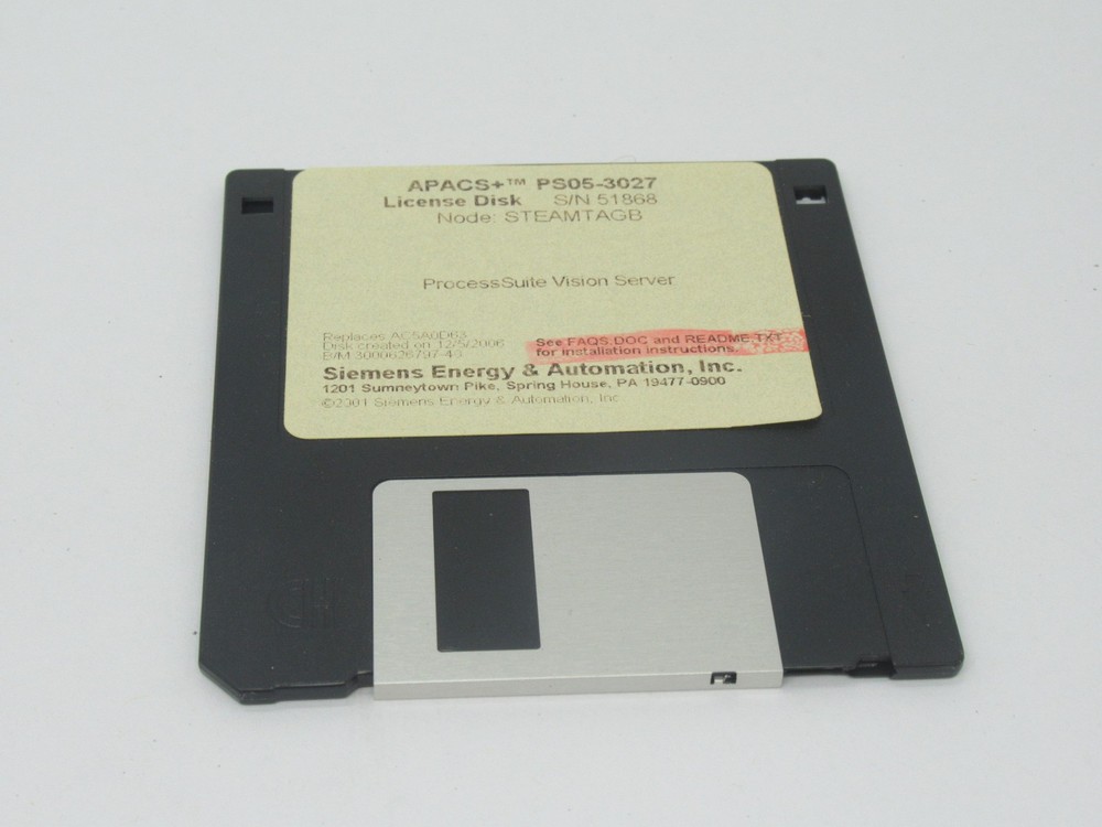 Siemens PS05-3027 APACS+ Process Suite Vision Server Software NEW