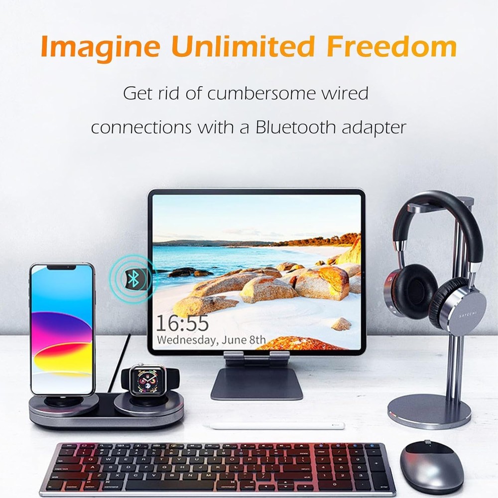 Plug & Play Mini Bluetooth 5.3 Adapter for PC – Compatible with Windows & Linux