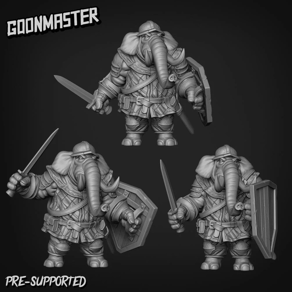 Elephant Folk Fighter Miniature