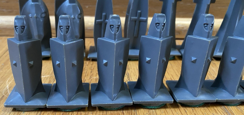 Vintage TAG Harvey Kidder 1965 Visual Chess Set Pieces Complete MCM No Board