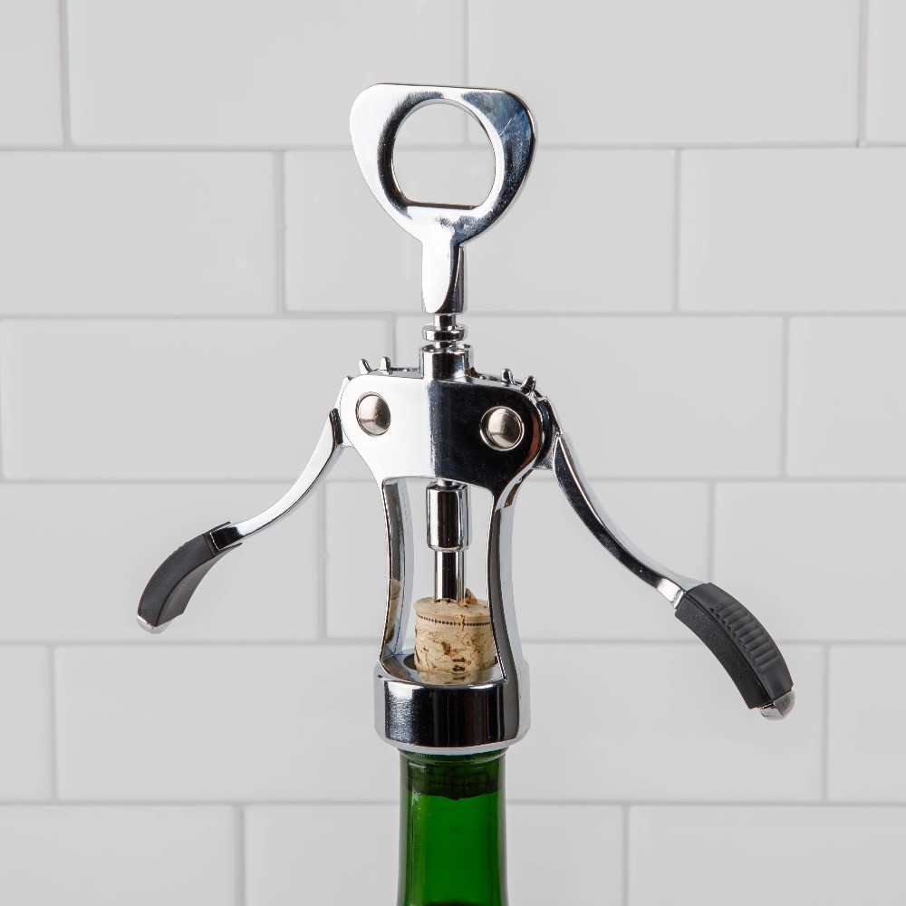 Prep Solutions Chrome Plated Winged Corkscrew & Bottle Opener