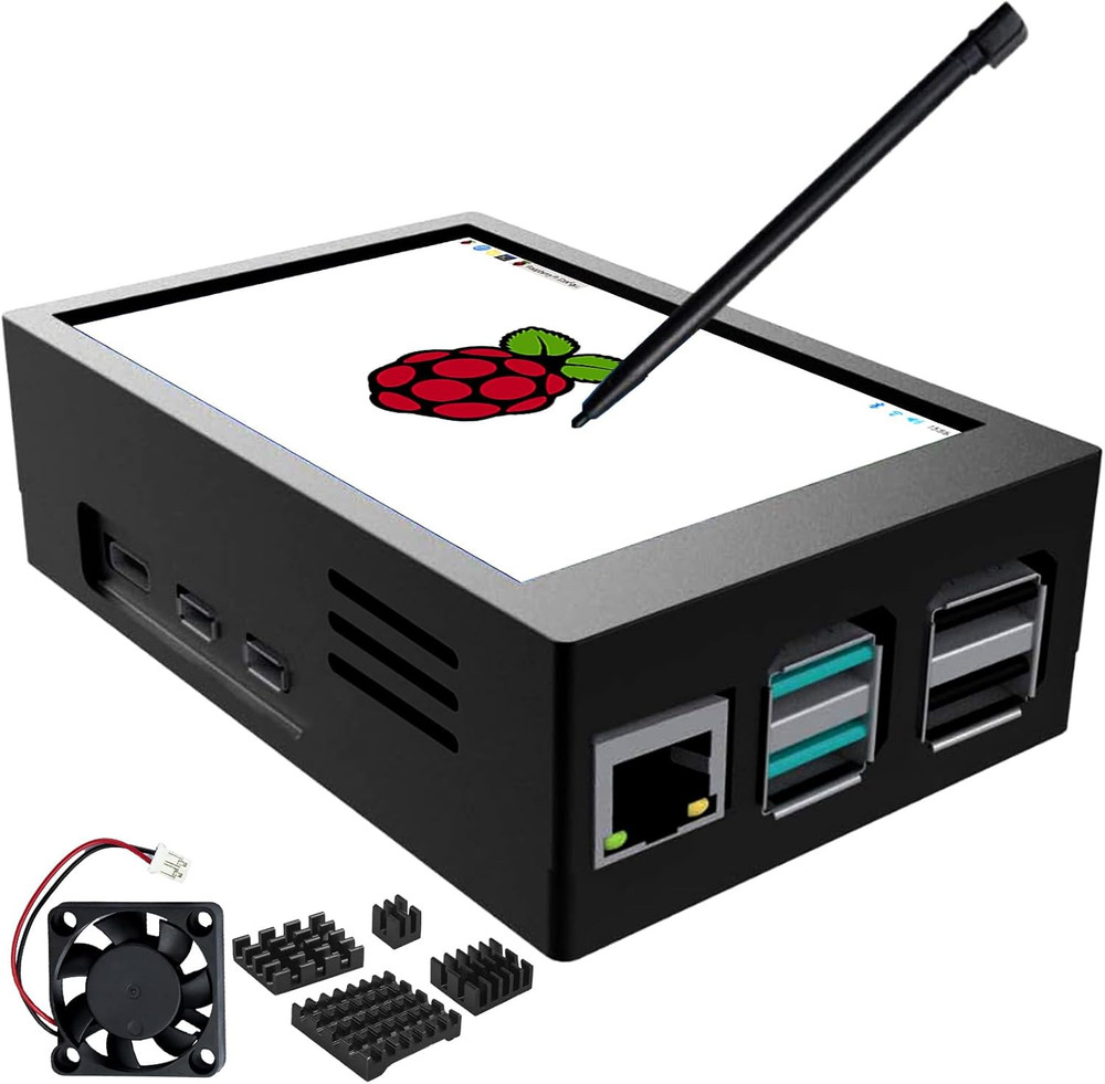 Raspberry Pi Display, 3.5 Inch Touchscreen with Raspberry Pi 5 Case, 480X320 TFT