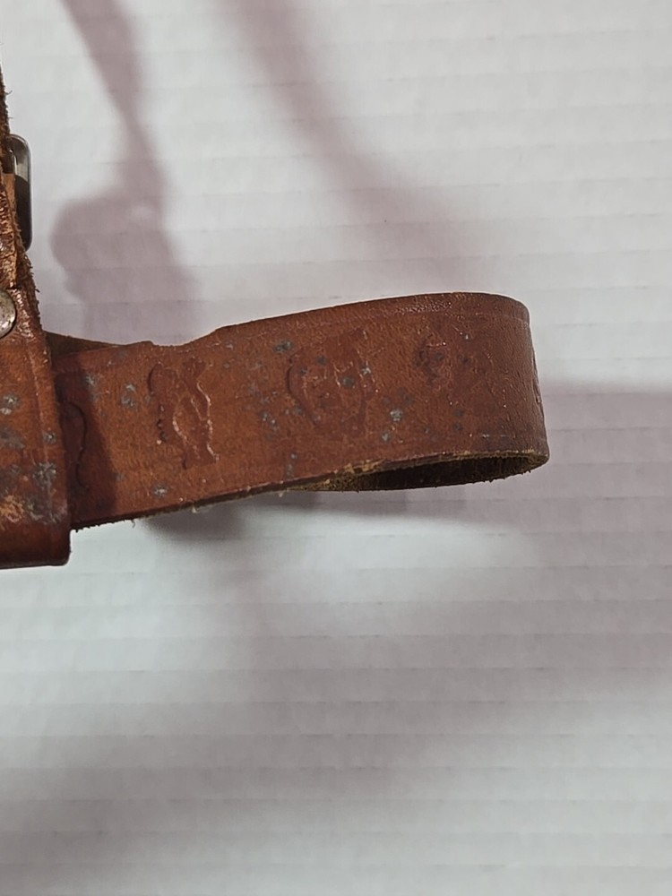 Vintage Leather Horse Mule Bridle Embossed Tooled