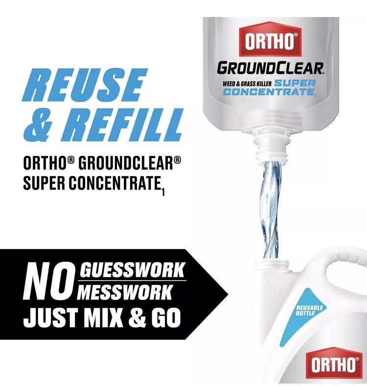 3-Boxes (6 refills) Ortho GroundClear Grass & Weed Killer Super Concentrate EASY