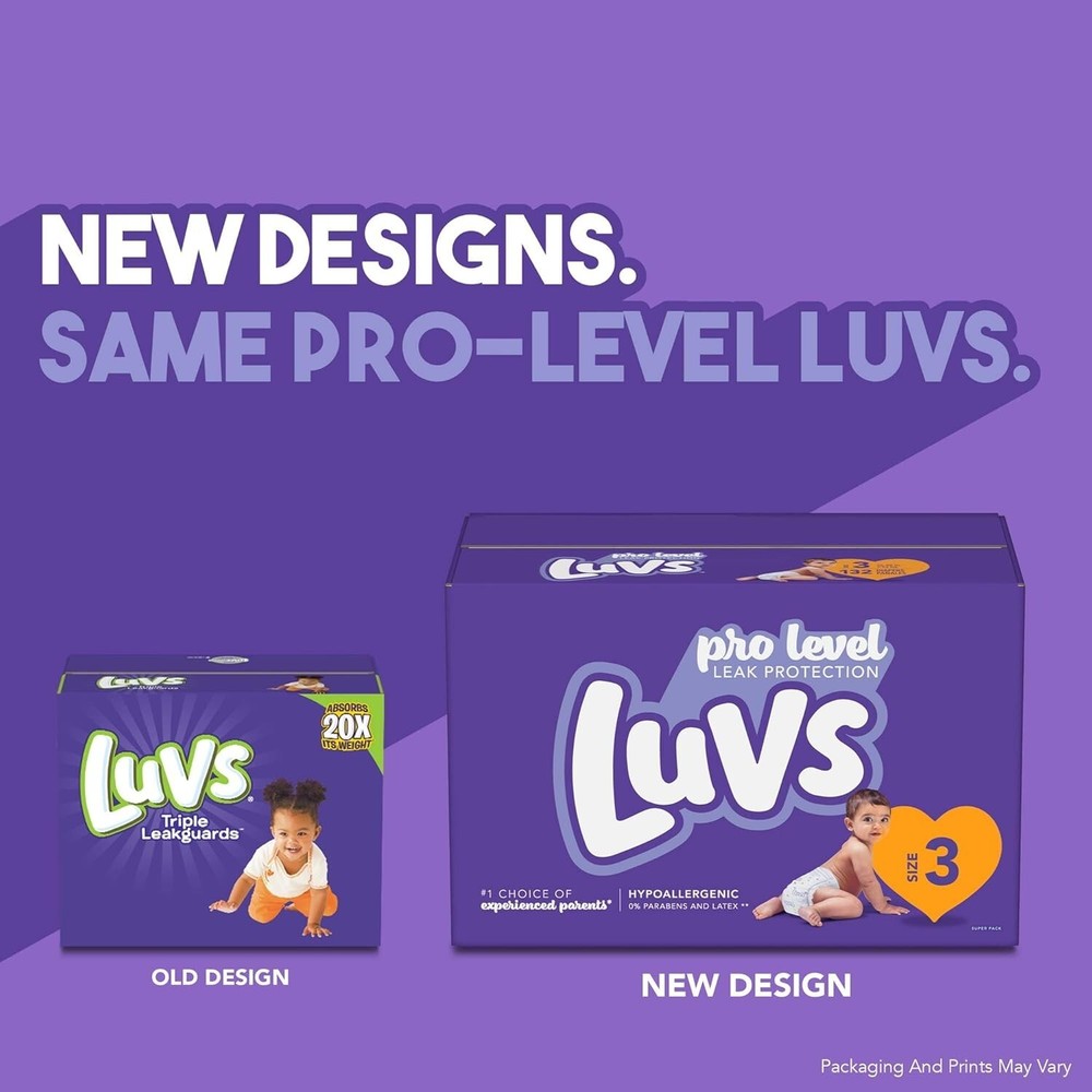 Luvs Disposable Baby Diapers - Pro Level - Size 1 - 252 Count