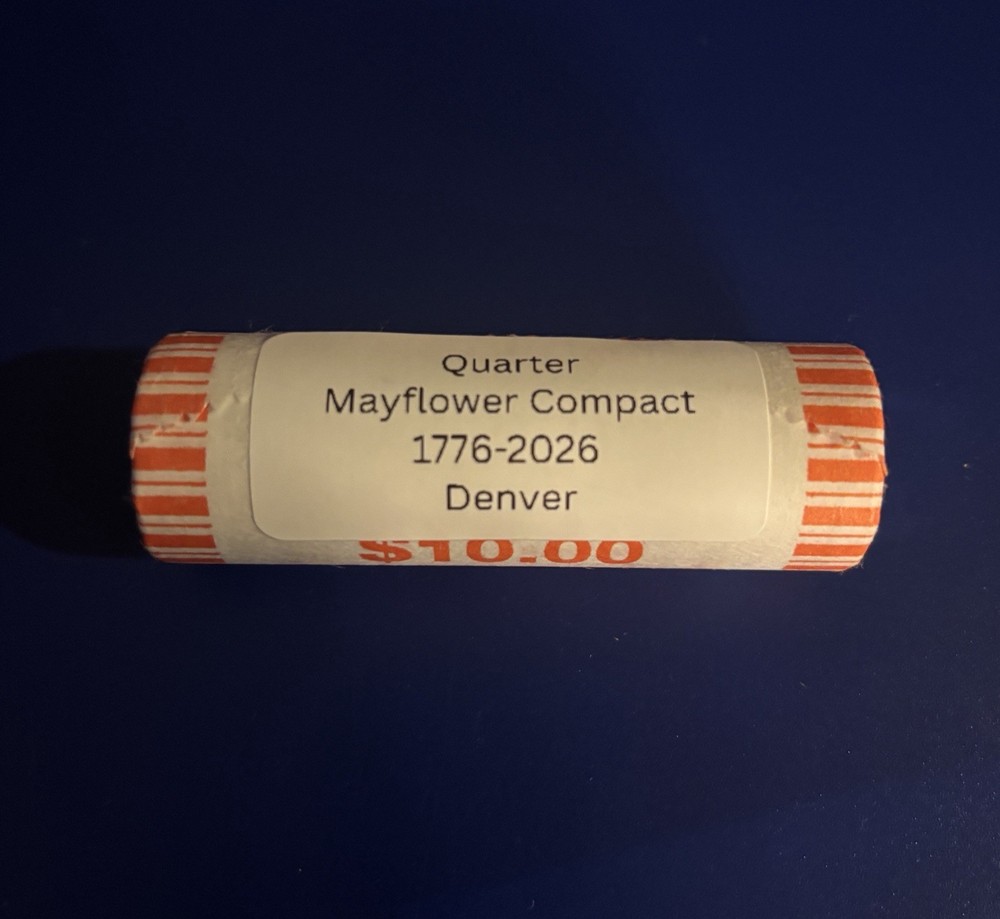 2026 Mayflower Compact Quarter Rolls- - 2 Roll Set (P & D Roll) - 2026 Quarters