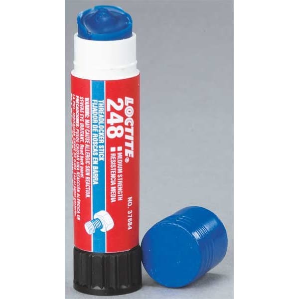 Loctite 826034 Threadlocker, Loctite 248, Blue, Medium Strength, Solid, 0.32 Oz