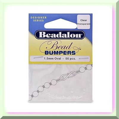 50-Piece Clear Bead Bumper Set for Crafts