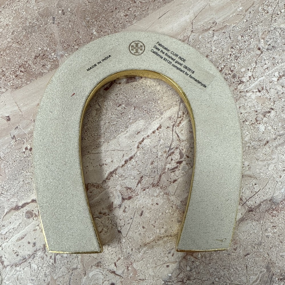 Tory Burch Brass Horseshoe Equestrian Paper Weight.