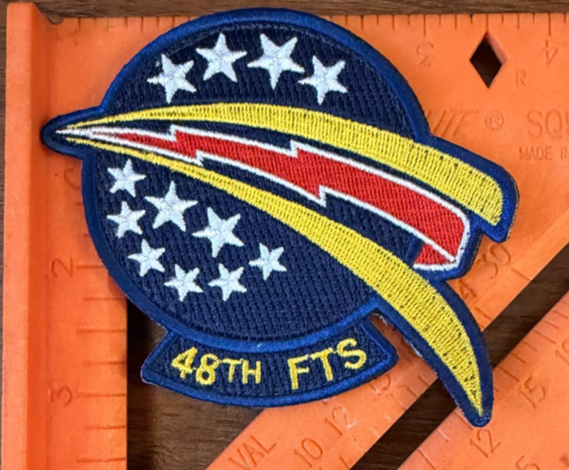 USAF 48th Flying Training Squadron FTS Heritage Patch Stars and Lightning Bolt