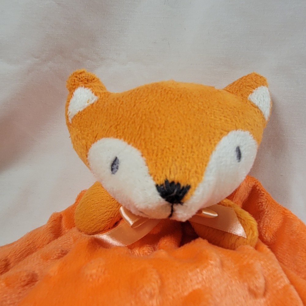 Orange Fox Lovey Security Blanket Satin Trim Unbranded