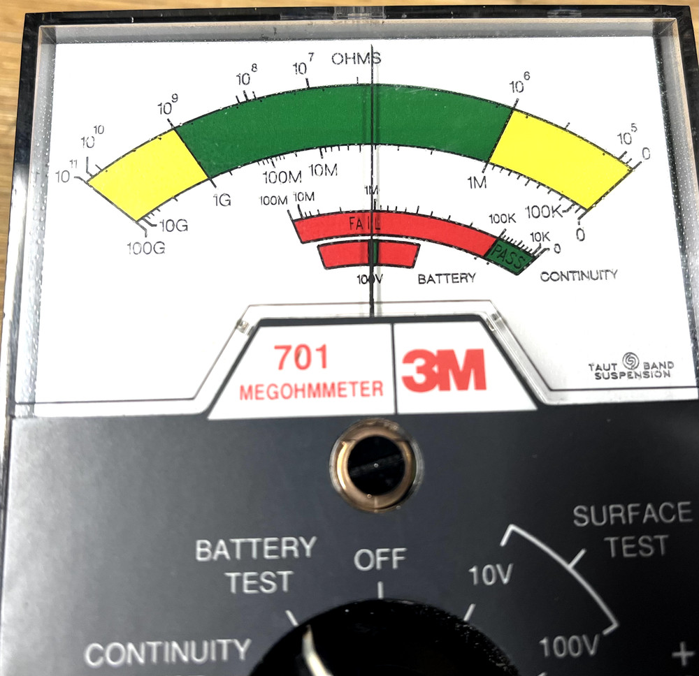 3M Analog Megohmmeter Test Kit for Static Control Surfaces *Used*