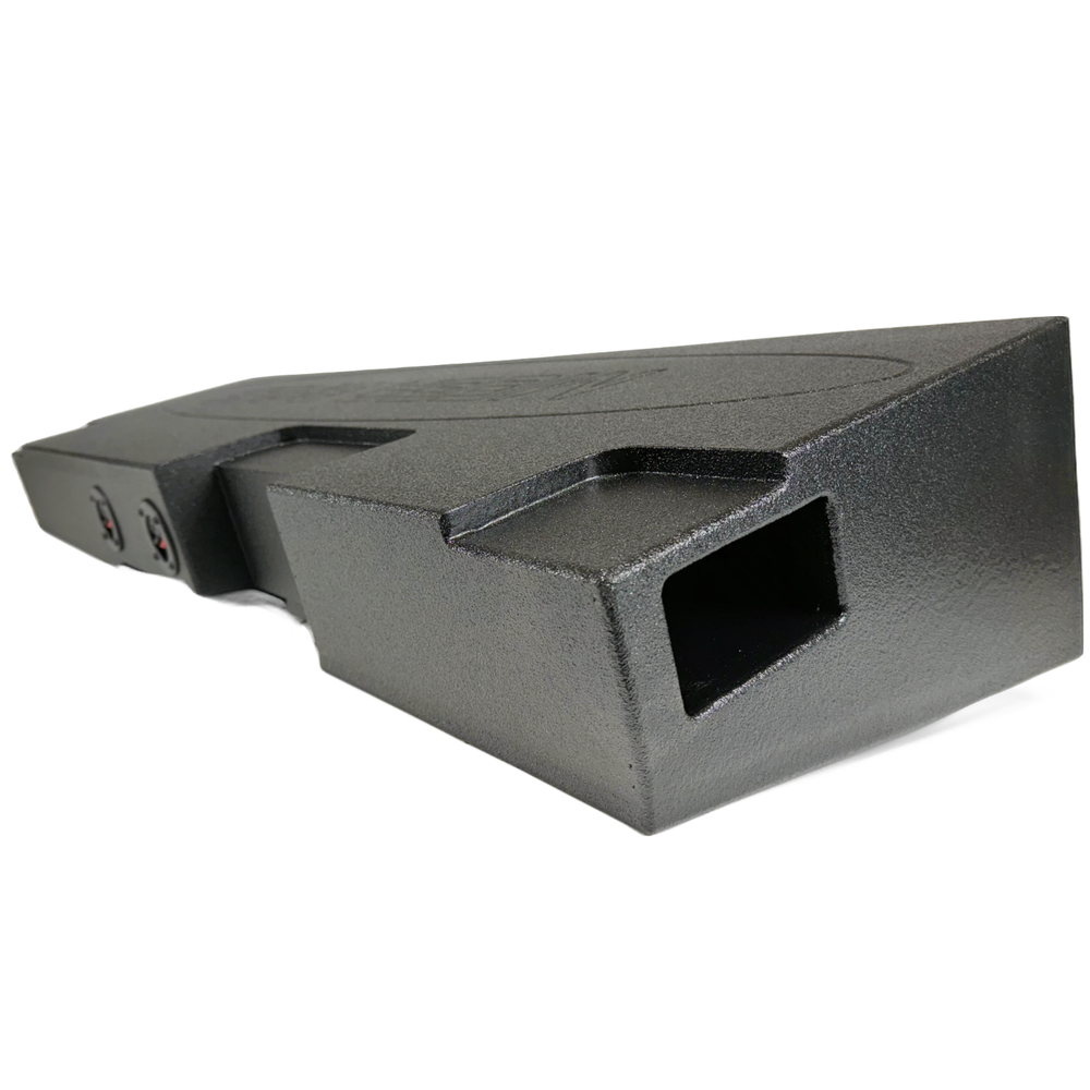 Silverado Sierra 14-18 Crew Cab Subwoofer Box Enclosure 2x8 Ported Front Fire