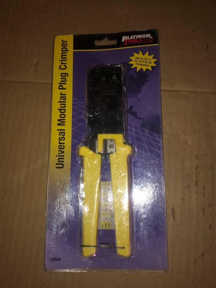 NEW PLATINUM TOOLS UNIVERSAL MODULAR PLUG CRIMPER #12504