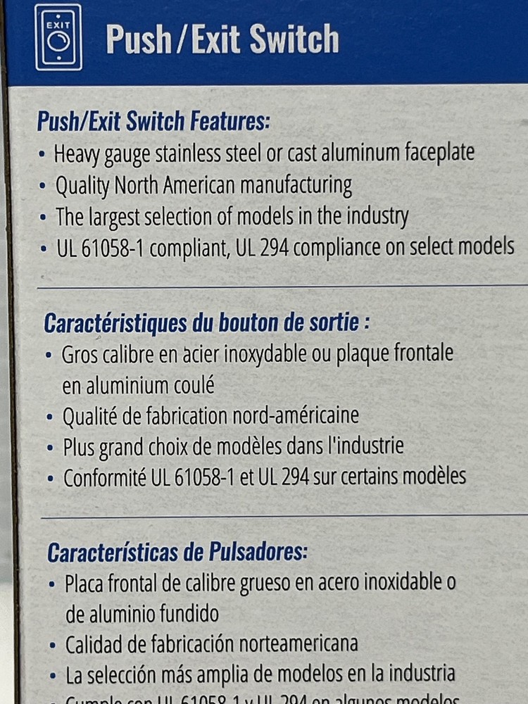 Camden CM-9080PTE Vandal-Resistant Push/Exit Button Door Control