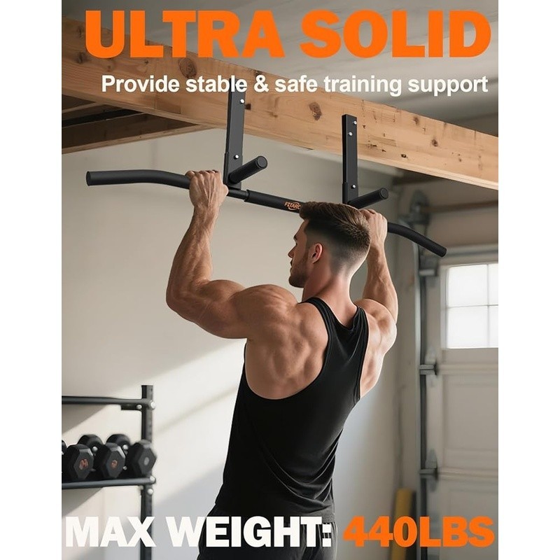 Sturdy Pull Up Bar Ceiling Mount Multifunctional Strength Training Equipment New