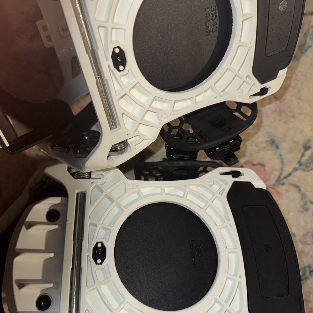 Nidecker SuperMatic Drop In Snowboard Bindings White LARGE