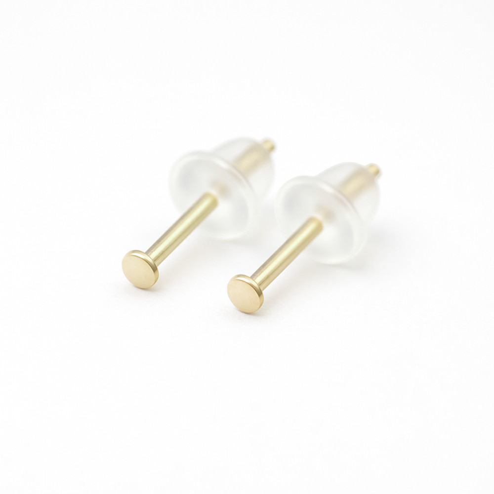 Mens Stud Earrings - Small Circle Studs
