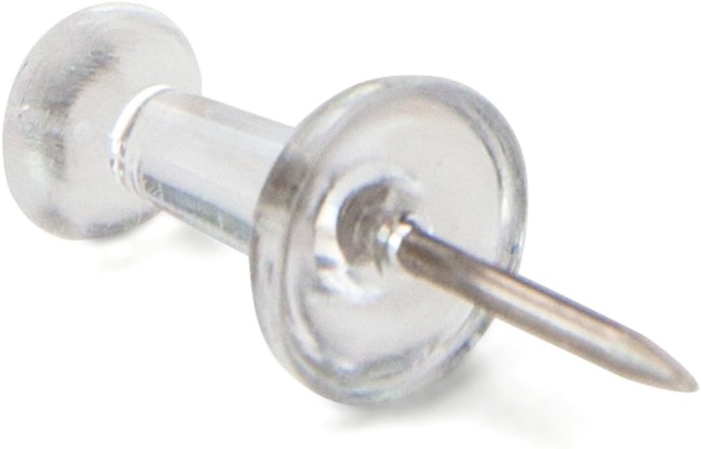 Reusable 200-Pack Clear Push Pins - Essential for Classroom and Office Needs