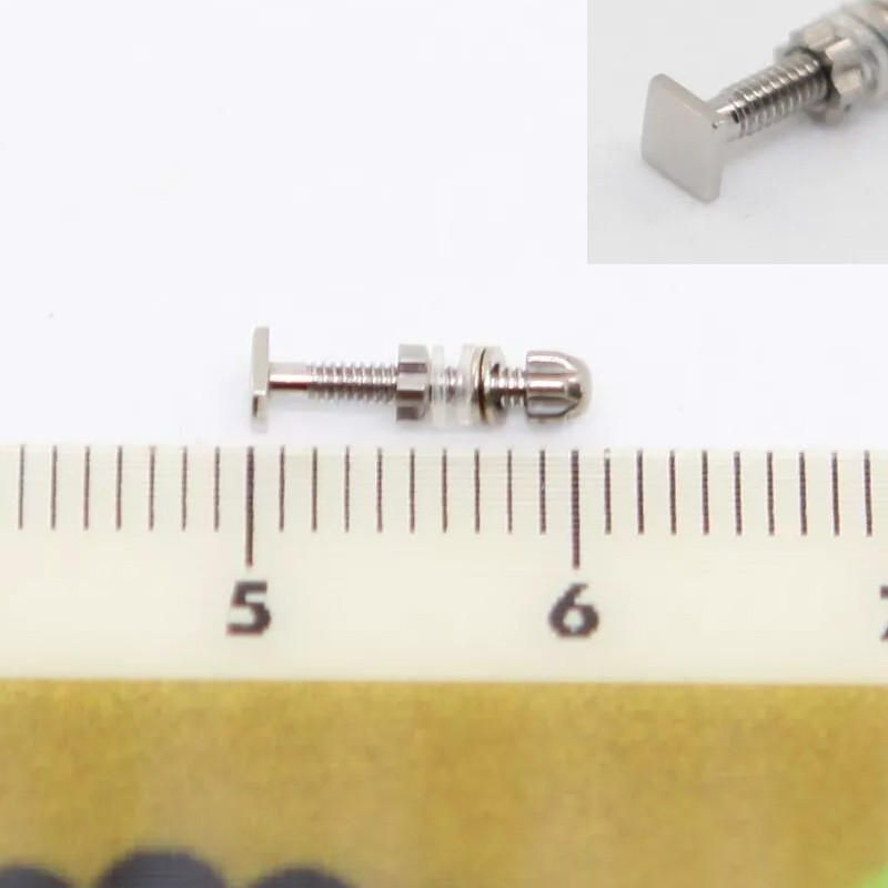 2* Small Size Square Screw & Bolt Replace For C ar tier Eyeglasses Frame Silver