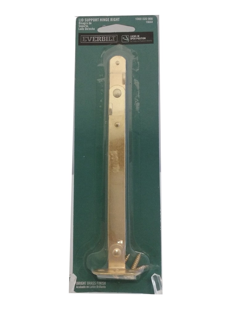 Bright Brass Lid Support Right Hand Hinges