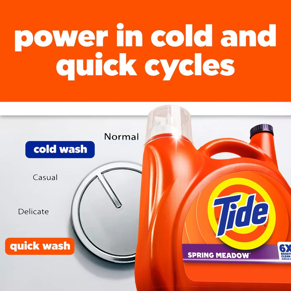 Tide Laundry Detergent Liquid Spring Meadow 125 fl oz