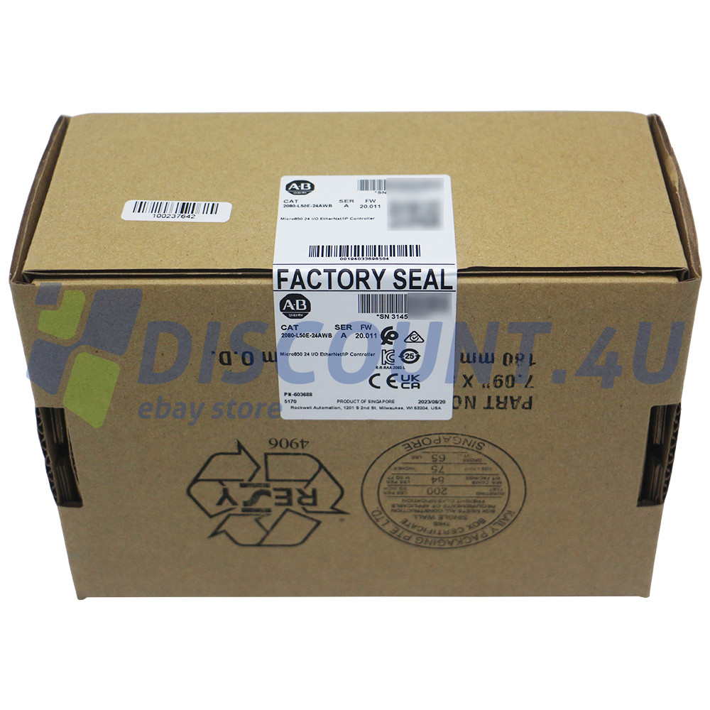 2080-L50E-24AWB Micro850 24 I/O EtherNet/IP Controller Sealed Allen Bradley New