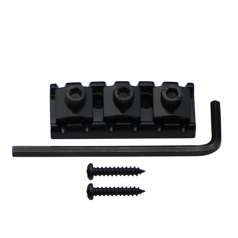 Black 43mm Guitar Locking Nut String Lock for Double Locking Tremolo Bridge