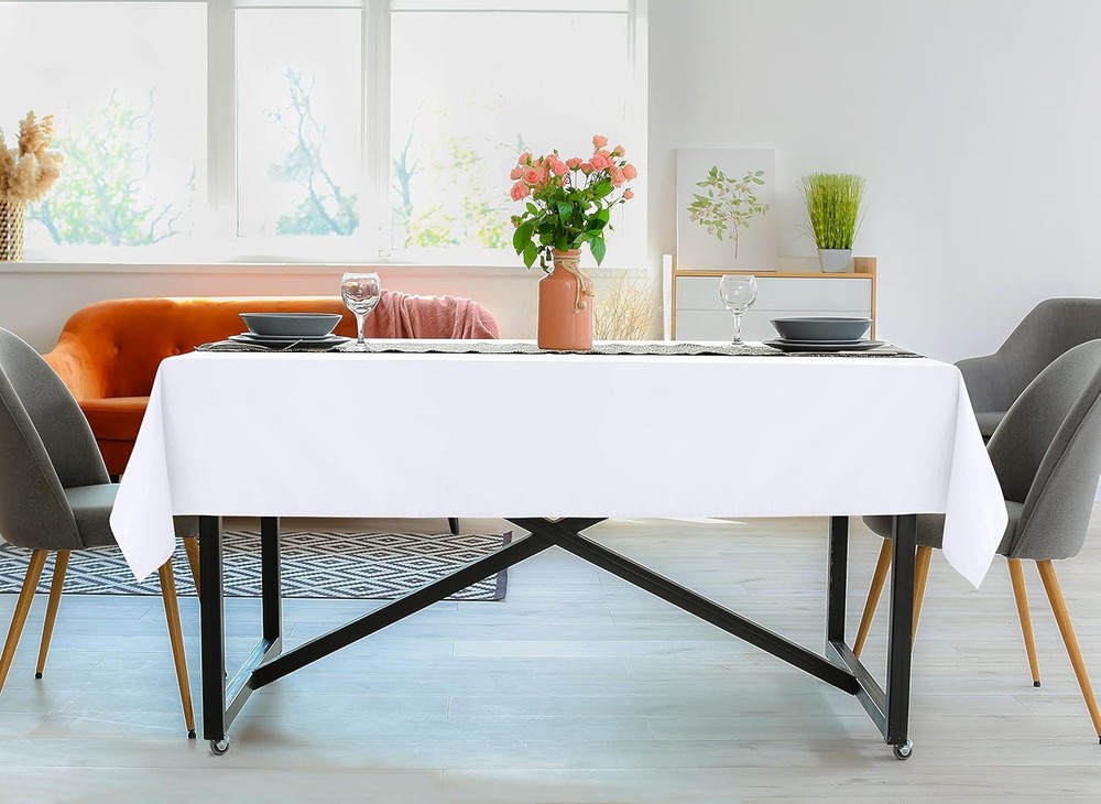 Utopia Kitchen 1 Pack 4 Foot Rectangle 60" x 84" (1PC - Rectangular), White