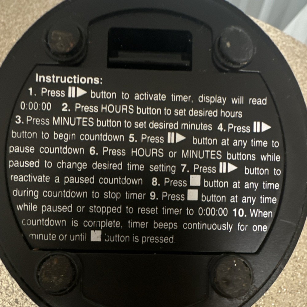 KitchenAid Digital Timer Large Display Count Up Black Silver Large Buttons