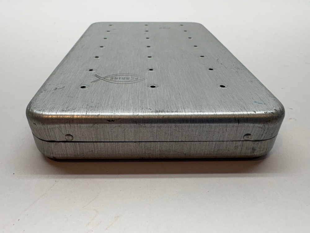 Vintage Perrine #92 Aluminum Fly Box